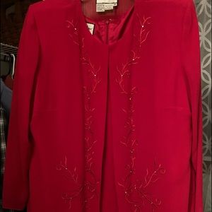 Red dress with jacket